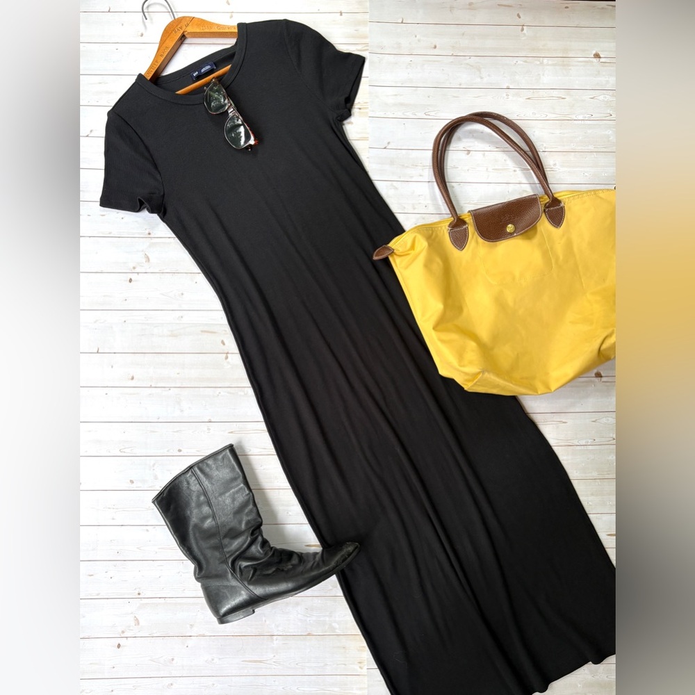 Gap cotton ribbed maxi dress